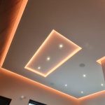 Spanplafond met koof en verlichting